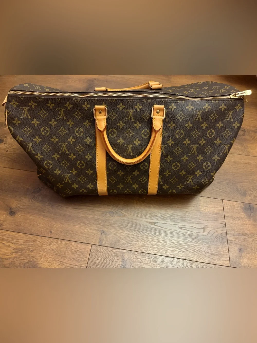 Louis Vuitton Keepall 55 Monogram Travel Duffel Bag SP0988 Made in France Vtg - Picture 5 of 8
